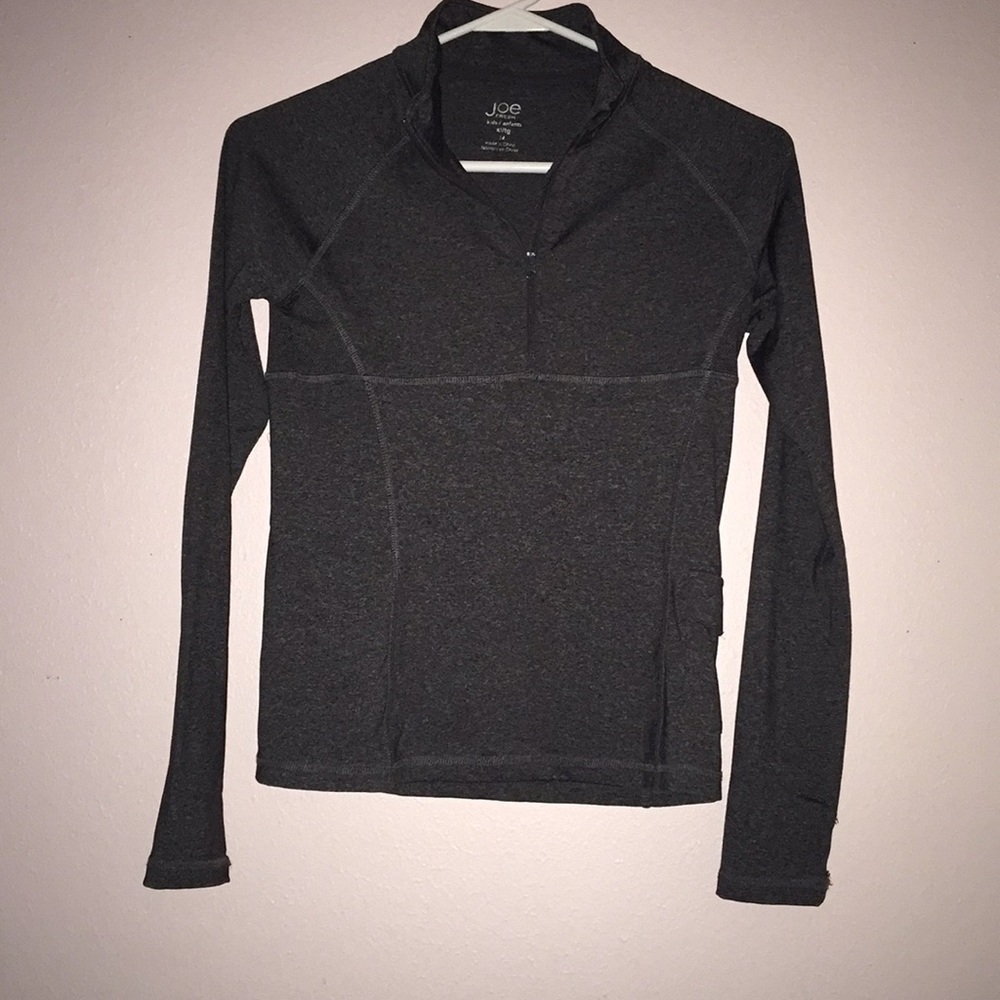 Kids Stretchy grey athletic long sleeve